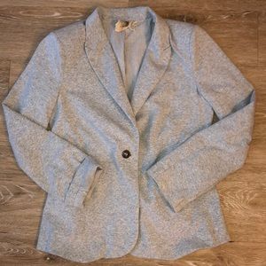 Gray Cotton Blazer
